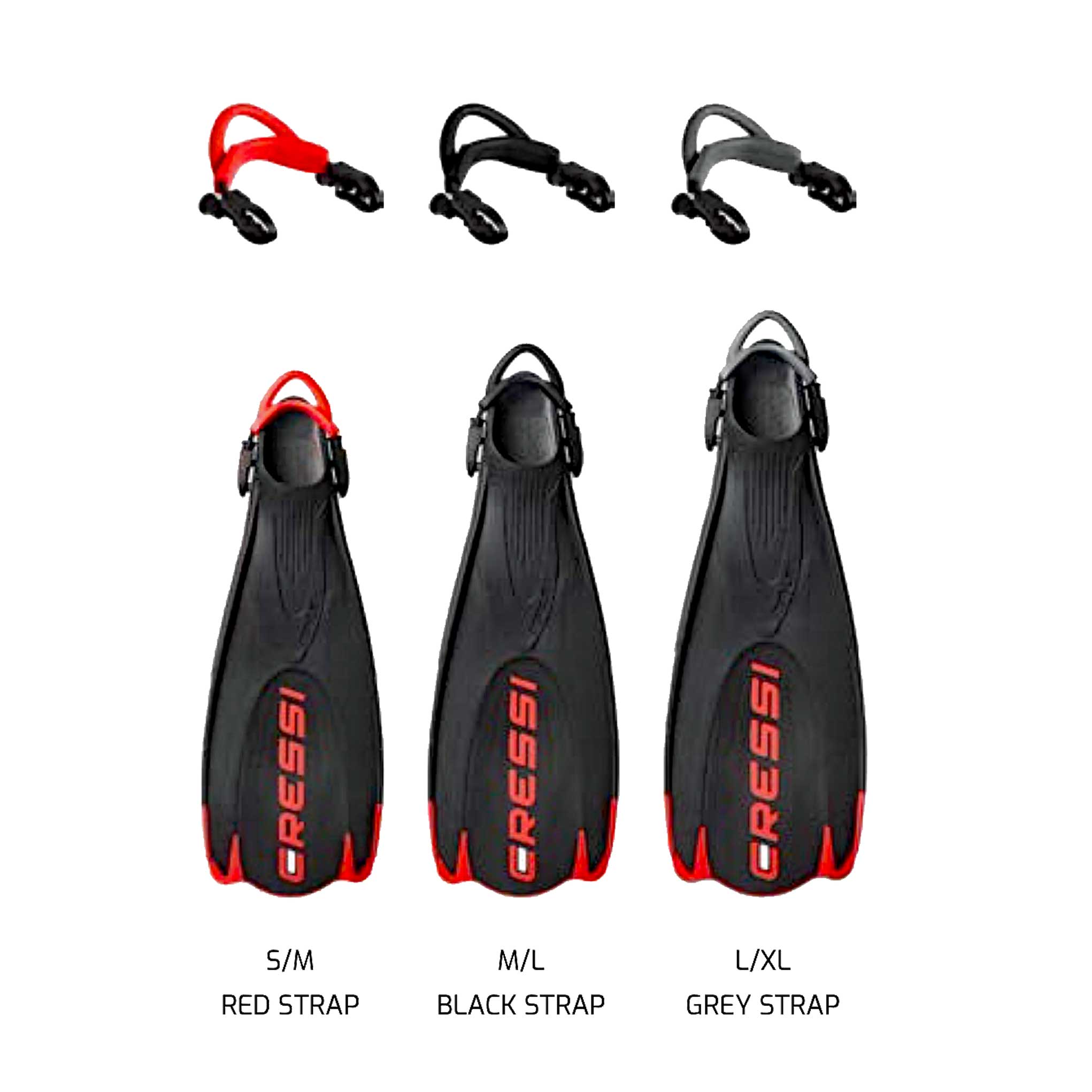 Cressi Maui Snorkelling Fins Red – Bare Foot - Image 4
