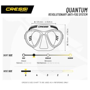 Alternative view of Cressi Quantum Mask with IRIDIUM Lens