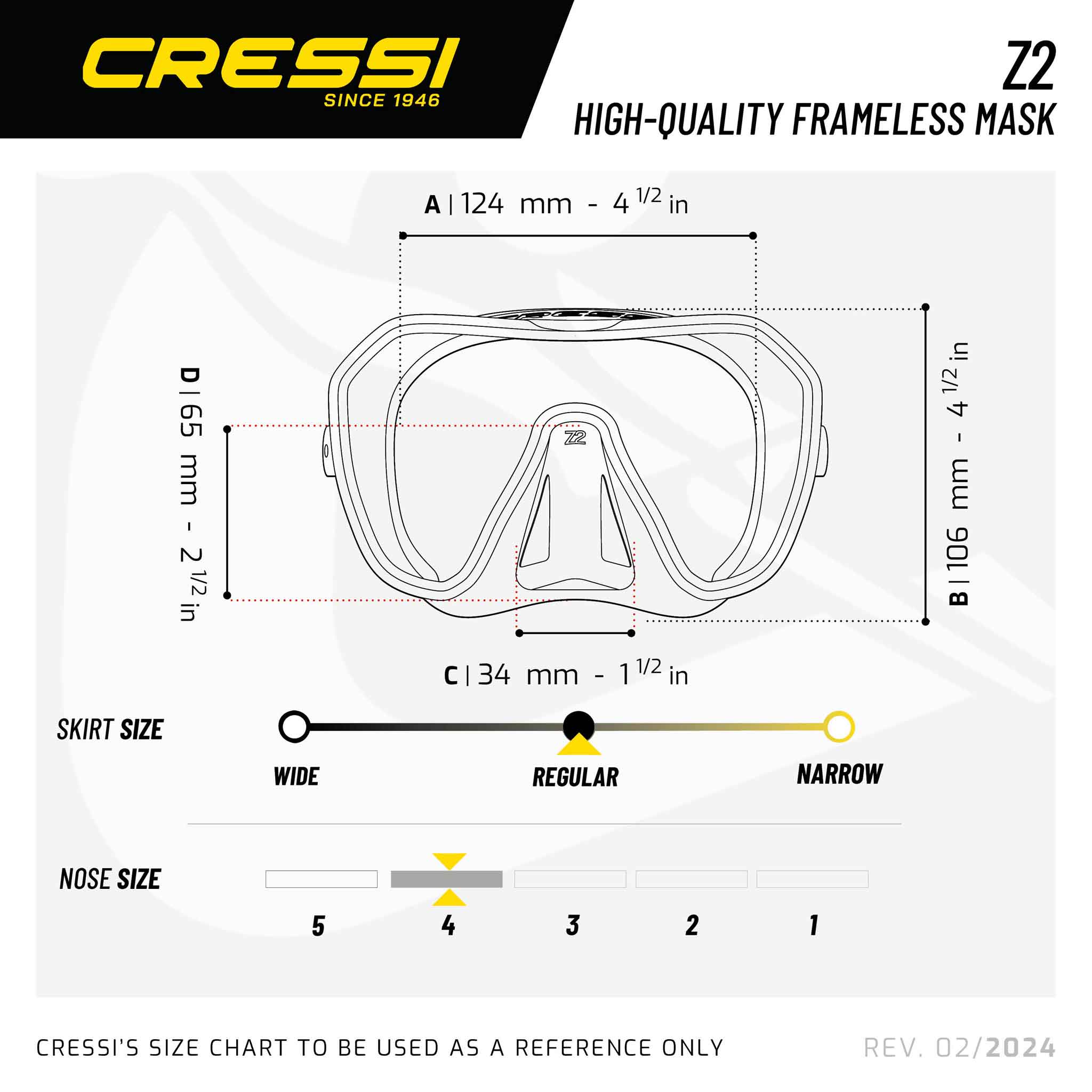 Cressi Z2 Dive Mask – Frameless - Image 2