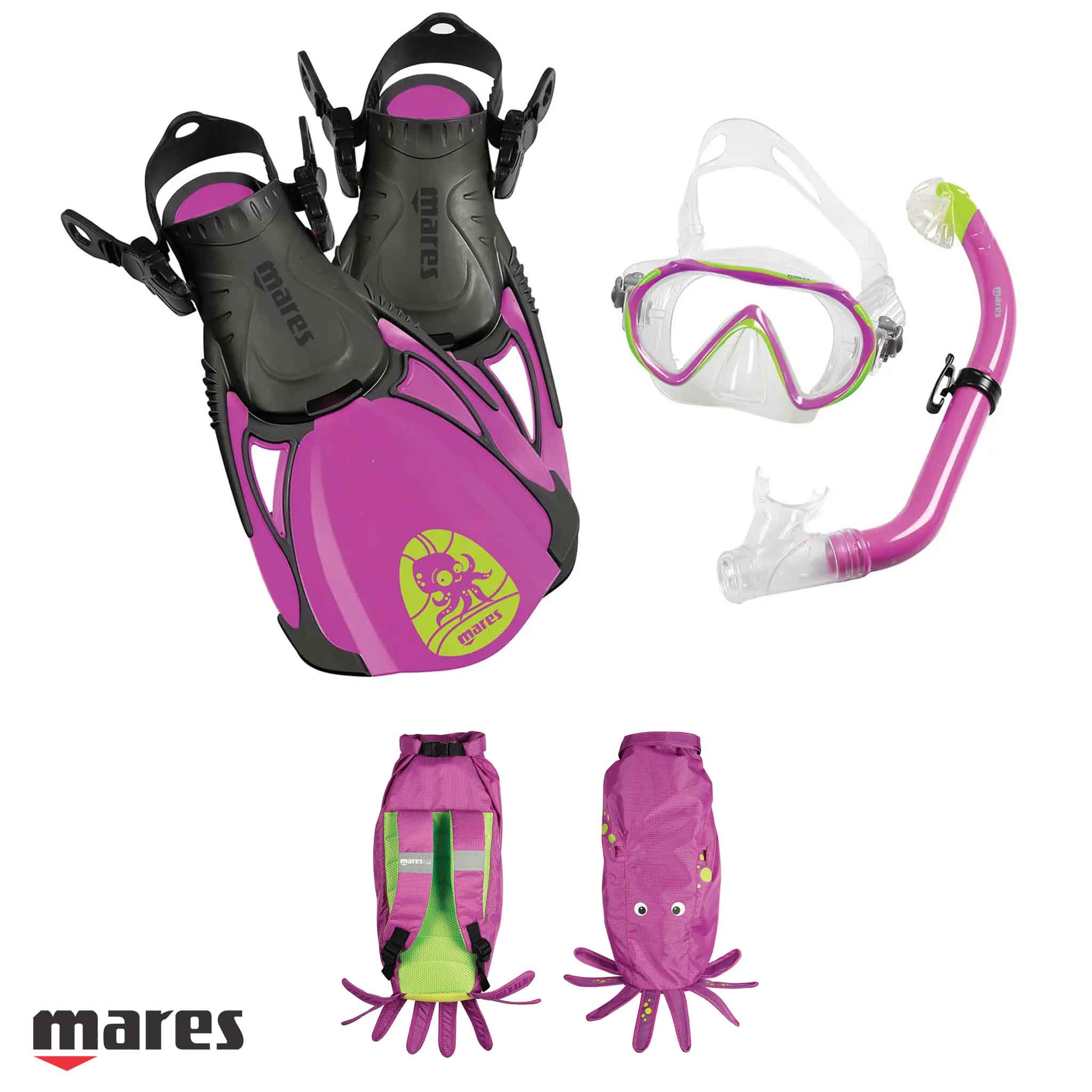 Mares Sea Pals Kids Snorkelling Set Dry Back Pack (4-10yr) 2026 Model - Image 2