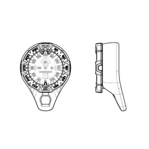 Alternative view of OceanPro Compass Clip On