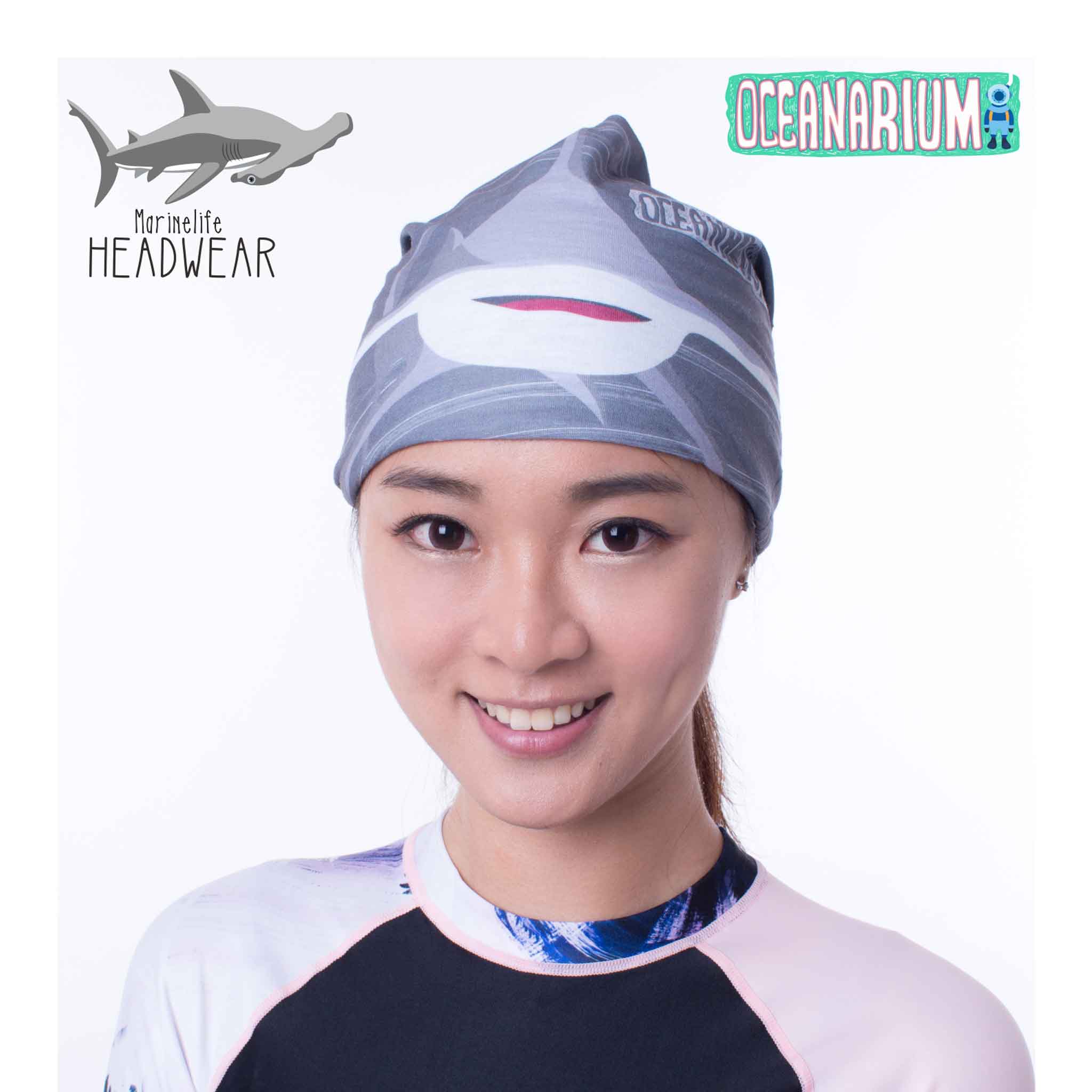 Oceanarium Hammerhead Shark Headwear Scarf - Image 2