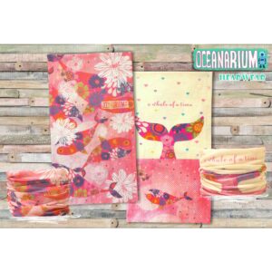 Oceanarium Pink Whale Headwear Scarf