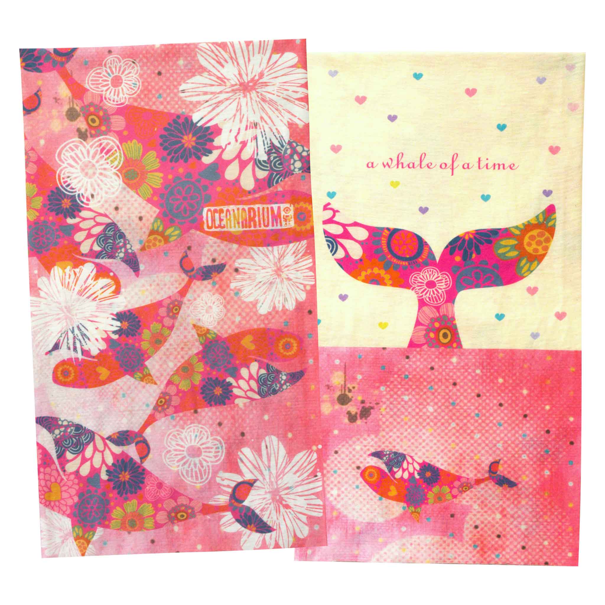 Oceanarium Pink Whale Headwear Scarf - Image 2
