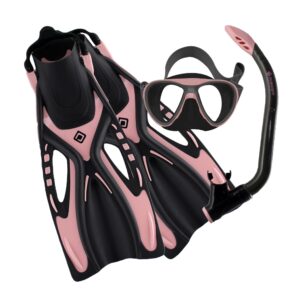 Bondi Kids Mask Snorkel Fins Pink (4-10yr)