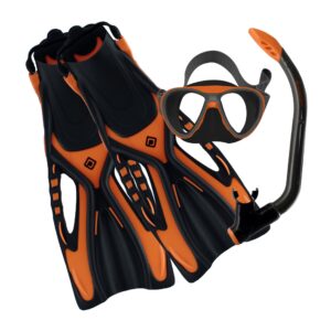 Bondi Kids Mask Snorkel Fins Orange (4-10yr)