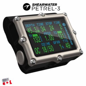 Alternative view of Shearwater Petrel 3 OC/CC Trimix Dive Computer