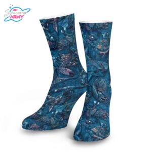Spacefish Army Eco-friendly Clockwork Ocean Dive Socks