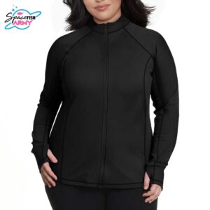 Spacefish Army Plus Size Night Dive Black Rash Guard