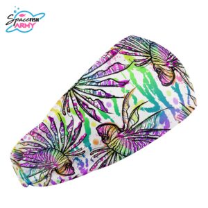 Spacefish Army Eco-Friendly White Lionfish Roars Scuba Headband