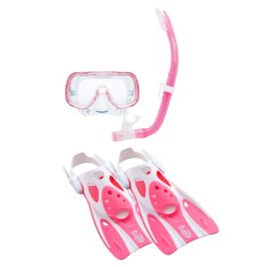 Mini Kleio HyperDry Youth Snorkel Set Pink (6-10yr)